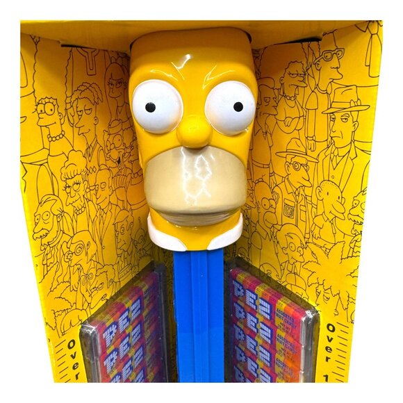 Giant Homer Simpson PEZ Candy Roll Dispenser 12 Candy Roll Vintage New Old Stock - Picture 5 of 7